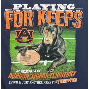 Auburn Tigers Graphic T-Shirt. Men's Medium. Blue